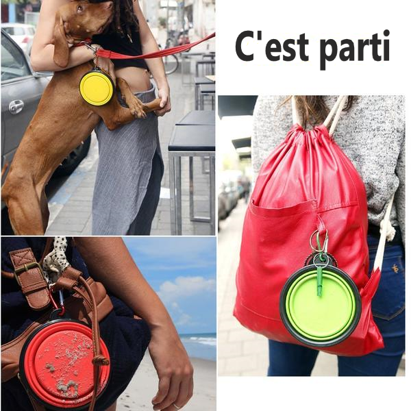 Gamelle pliable pour eau et nourriture