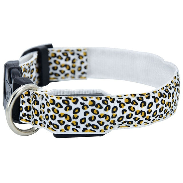 Collier lumineux LED imprimé léopard