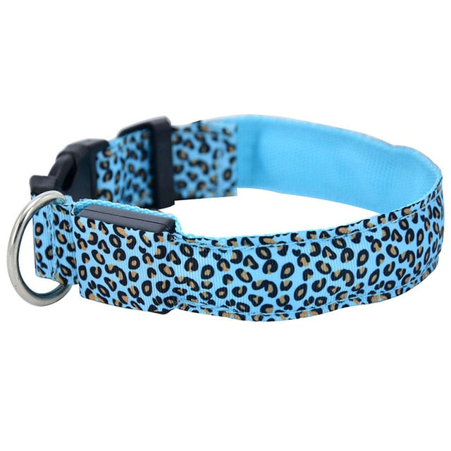 Collier lumineux LED imprimé léopard