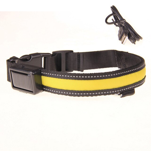 Collier lumineux LED rechargement solaire ou USB