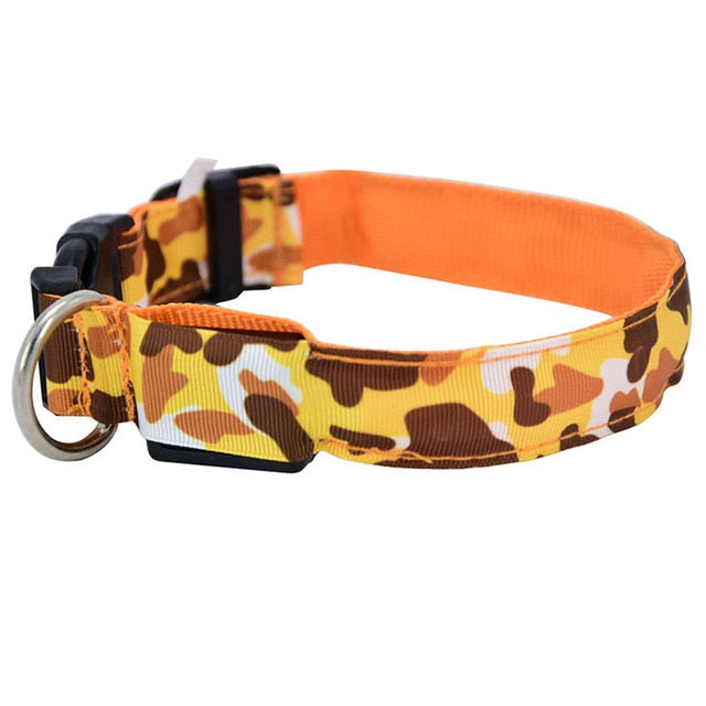 Collier lumineux imprimé camouflage