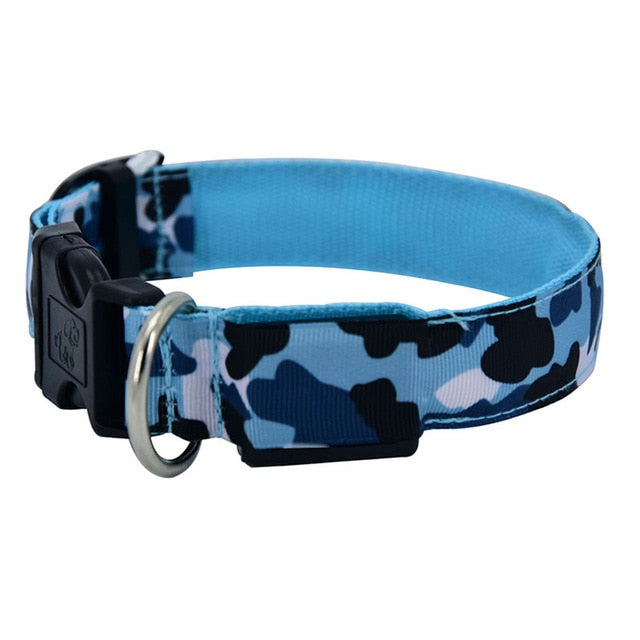 Collier lumineux imprimé camouflage