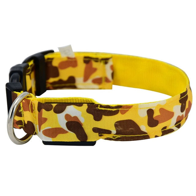 Collier lumineux imprimé camouflage