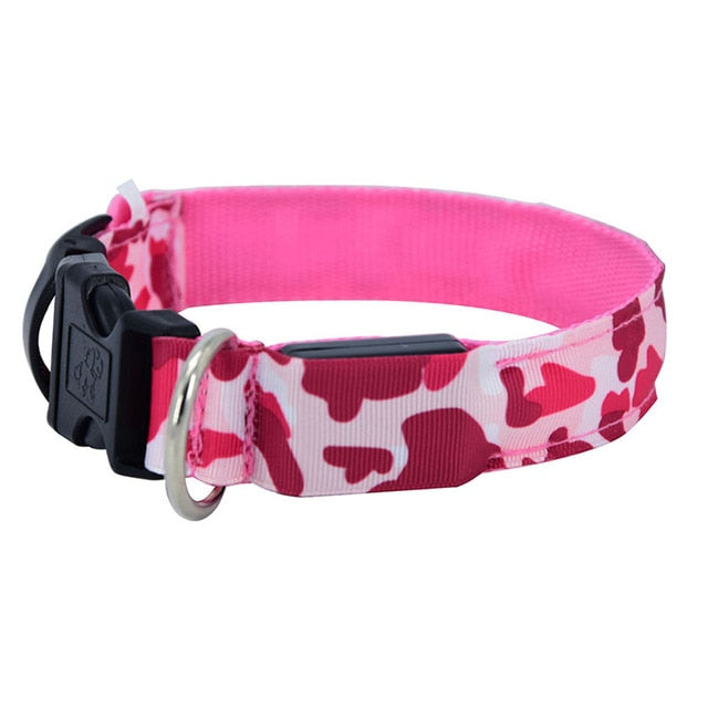 Collier lumineux imprimé camouflage